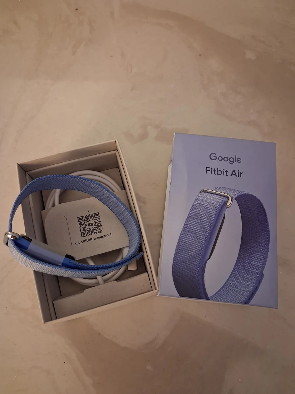 Google Fitbit Air Lavender Fabric Band Brand New Unsealed Box